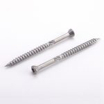 Torx tekis boshli yog'och vint